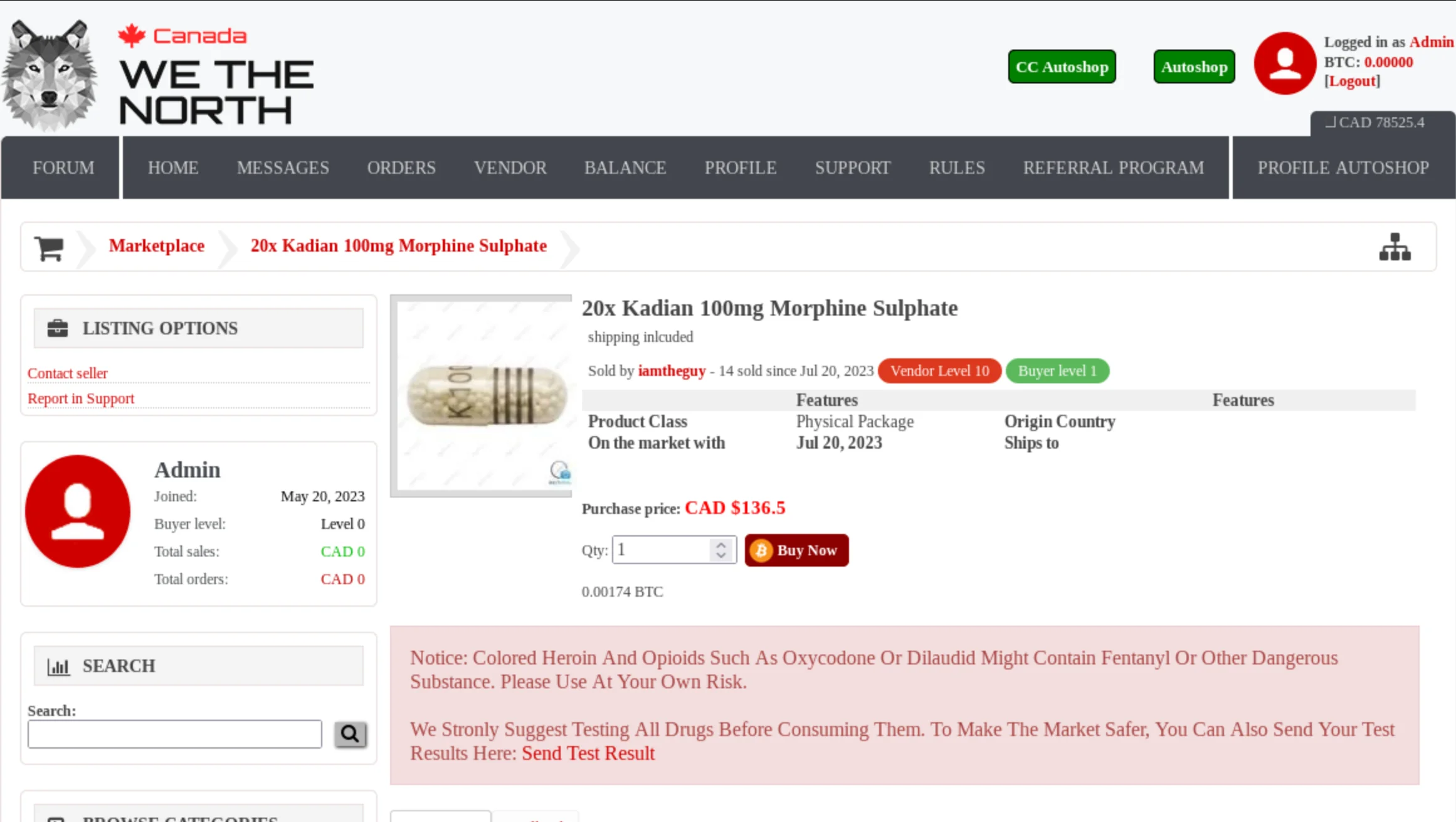 Wtn market - functionality